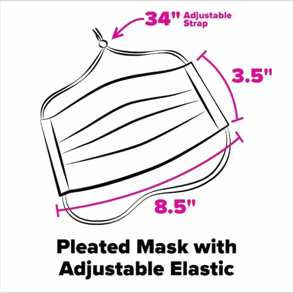 Vera Bradley Fitted pleated Face Mask various patterns Adjustable elastic NWT
